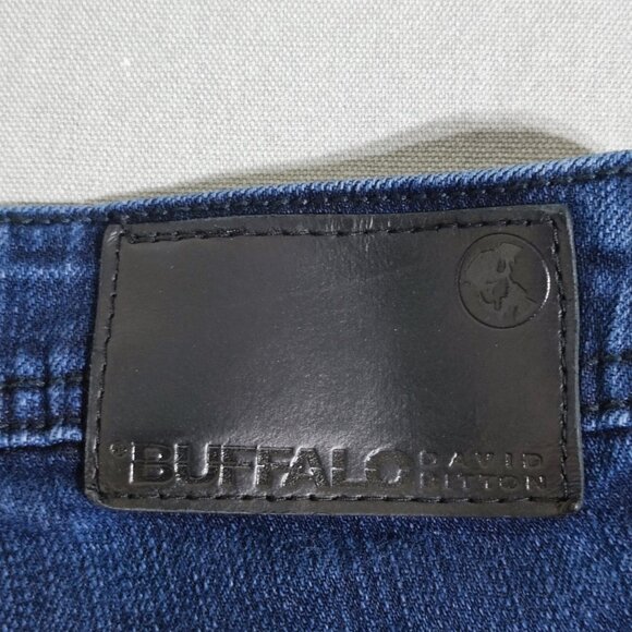 Buffalo Sam-X Slim Straight Stretch Jeans men's size 38X32 indigo blue - Picture 5 of 12